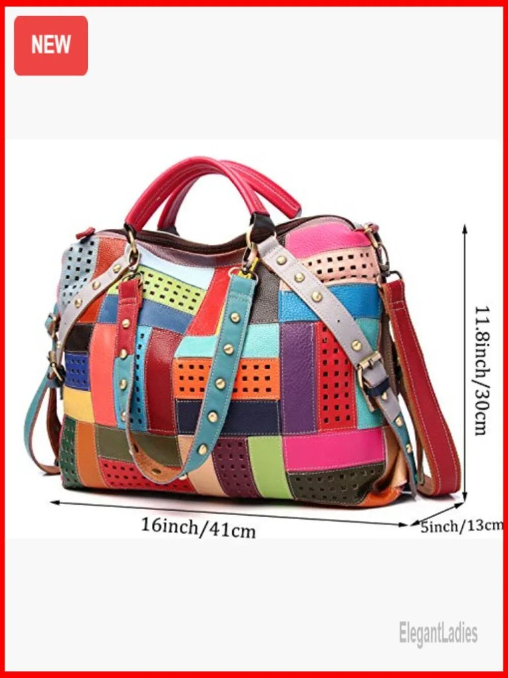 Genuine Leather Tote Hobo Handbag with Detachable Shoulder Strap